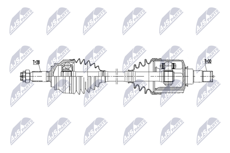 Planetara Mitsubishi Outlander II 3.0 4WD 2006-2012; partea din fata, stanga, cutie viteze automata; 3815A137; NTY, aftermarket