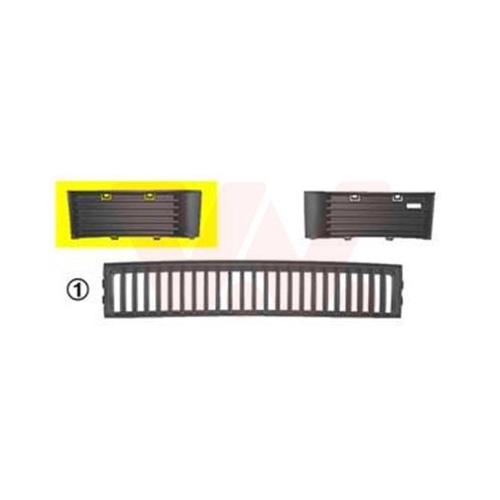 Grila bara protectie Skoda Fabia 1 (6y) Van Wezel 7625592, parte montare : dreapta, fata