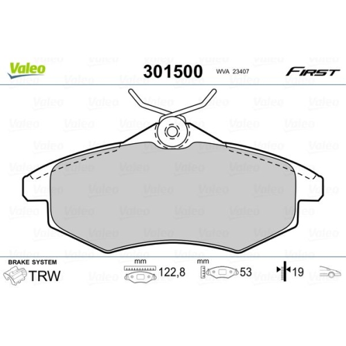 VALEO set placute frana,frana disc FIRST