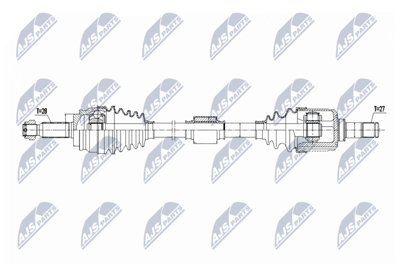 Planetara Mitsubishi Outlander III 2.0 Hybrid 4WD 2014-, 2.4 Hybrid 4WD 2018-; partea din fata, dreapta, cutie viteze automata; 3815A524; NTY, aftermarket