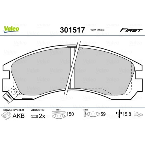 VALEO set placute frana,frana disc FIRST