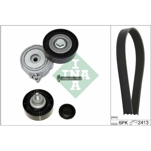 Set curea transmisie Audi A4 B7 (8ec) 11.04-01.09, A4 B7 Avant (8ed) 11.04-11.08, A4 B7 Convertible (8he) 01.02-01.10, A6 Allroad C6 (4fh) 03.06-08.11, A6 C6 (4f2) 04.04-08.11, A6 C6 Avant (4f5) 11.04-08.11, INA