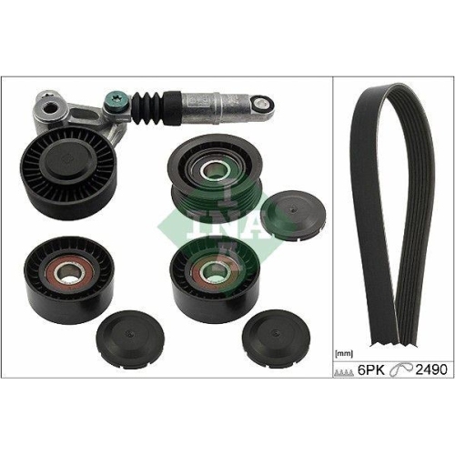 Set curea transmisie Audi A4 B7 (8ec) 11.04-01.09, A4 B7 Avant (8ed) 11.04-11.08, A6 Allroad C6 (4fh) 03.06-08.11, A6 C6 (4f2) 04.04-08.11, A6 C6 Avant (4f5) 11.04-08.11, A8 D3 (4e2 4e8) 10.02-12.10, Q7 (4lb) 03.06-01.16, INA