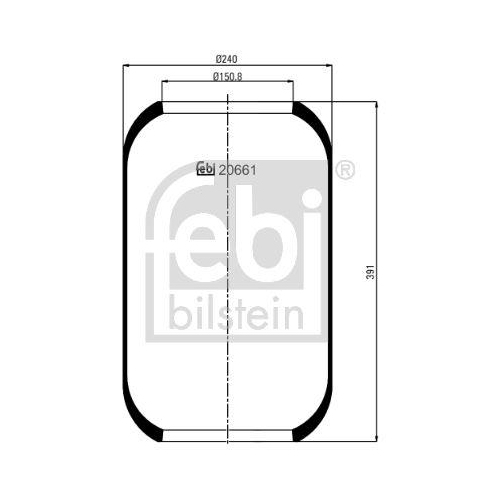 FEBI BILSTEIN Burduf, suspensie pneumatica