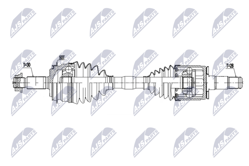 Planetara Mitsubishi Pajero IV 3.0, 3.8, 3.2 DID 2006-; partea din fata, stanga, cutie viteze manuala / automata; 3815A195; NTY, aftermarket