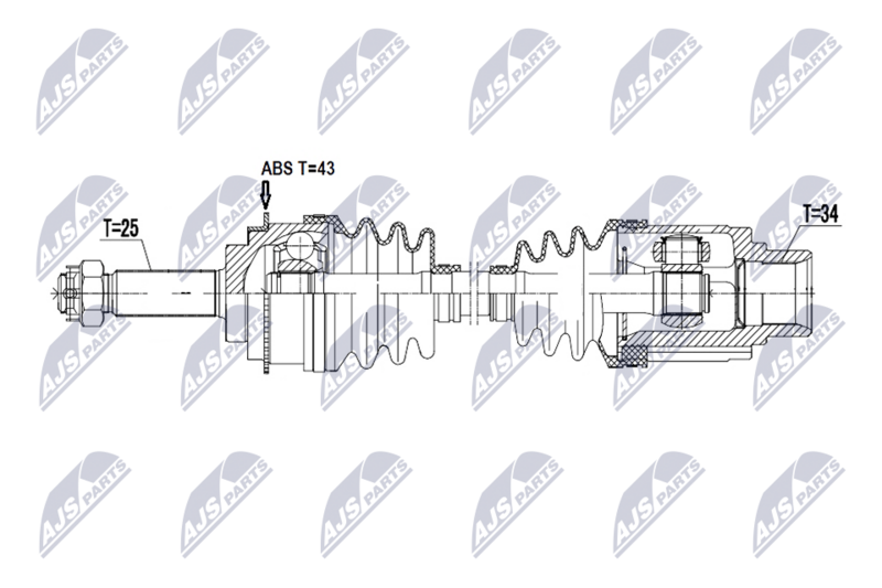 Planetara Mitsubishi Pajero Pinin 1.8, 2.0 1999-2007; partea din fata, dreapta, cutie viteze manuala / automata; MR515191; NTY, aftermarket