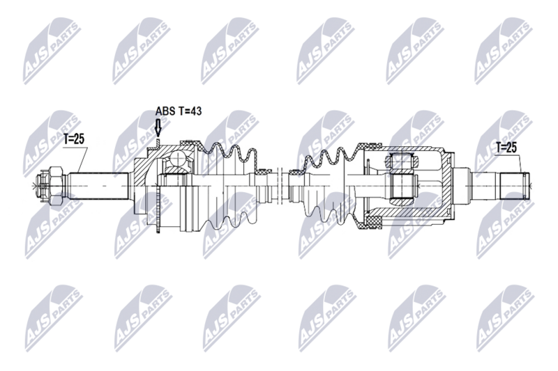 Planetara Mitsubishi Pajero Pinin 1.8, 2.0 1999-2007; partea din fata, stanga, cutie viteze manuala / automata; MR515196; NTY, aftermarket