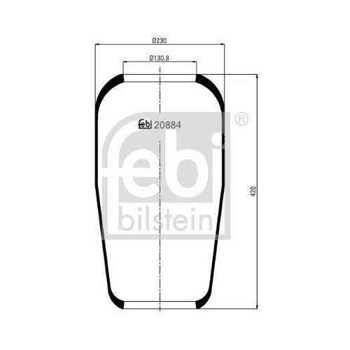 FEBI BILSTEIN Burduf, suspensie pneumatica