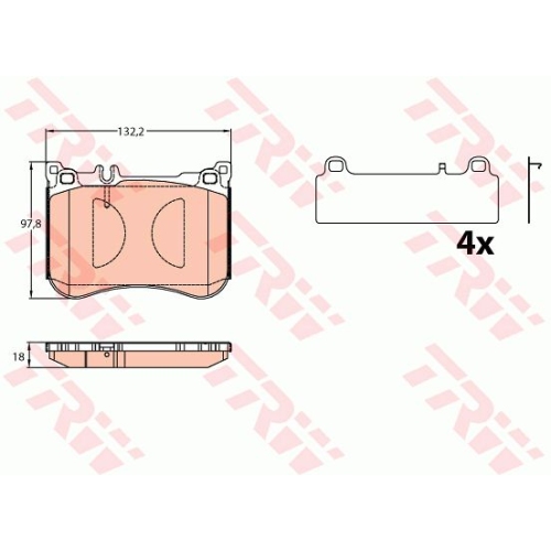 Placute frana TRW GDB2144, Fata