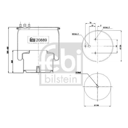 FEBI BILSTEIN Burduf, suspensie pneumatica