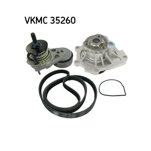SKF Pompa apa + Set curea transmisie cu caneluri