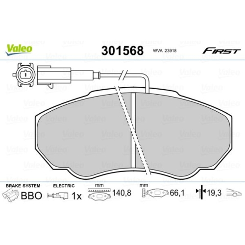 VALEO set placute frana,frana disc FIRST