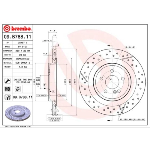 BREMBO Disc frana PRIME LINE - UV Coated