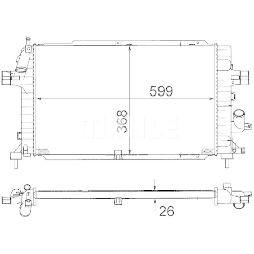 MAHLE Radiator, racire motor BEHR