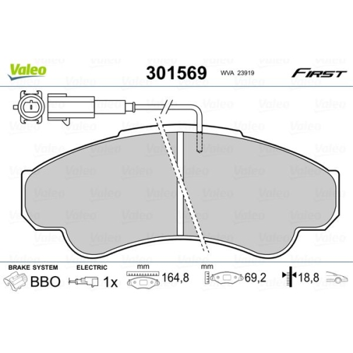 VALEO set placute frana,frana disc FIRST