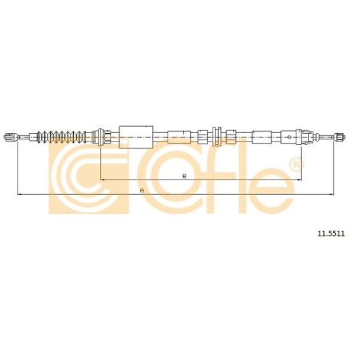 Cablu frana mana Ford Mondeo 3 (B5y) Cofle 115511, parte montare : stanga, dreapta, spate