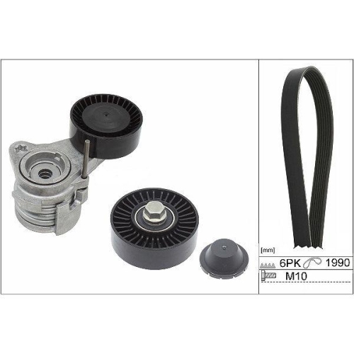 Set curea transmisie Bmw 1 (E81), 1 (E87), 1 Convertible (E88), 1 Coupe (E82), 3 (E90), 3 Convertible (E93), 3 Coupe (E92), 3 Touring (E91), 5 (E60), 5 Touring (E61), 6 (E63), 6 Convertible (E64), 7 (E65, X1 (E84), X3 (E83), X5 (E70), Z4 Coupe (E86), Z4 R