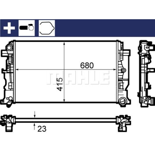 MAHLE Radiator, racire motor BEHR