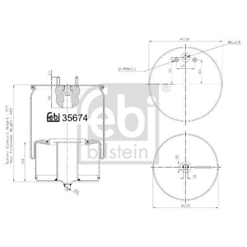 FEBI BILSTEIN Burduf, suspensie pneumatica