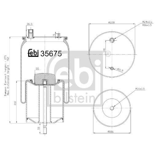 FEBI BILSTEIN Burduf, suspensie pneumatica