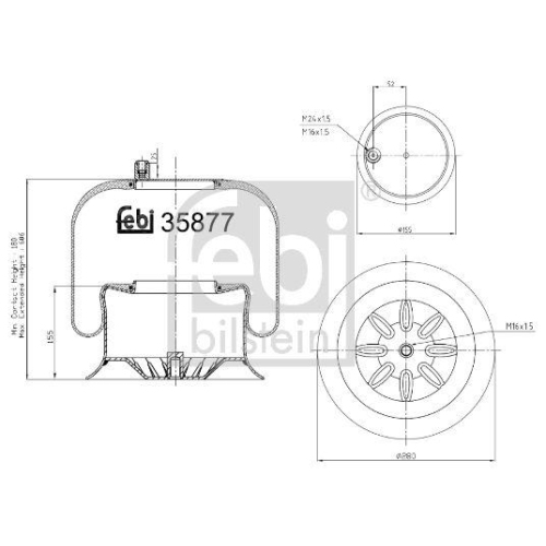 FEBI BILSTEIN Burduf, suspensie pneumatica