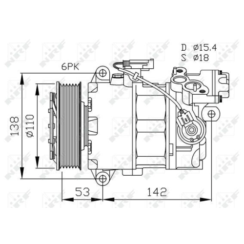 Compresor climatizare Bmw Seria 1 (E81 E82 E87 E88), Seria 3 (E90 E91), X1 (E84) Nrf 32463