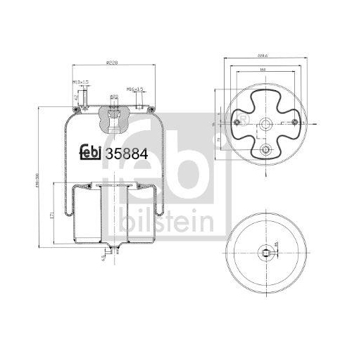 FEBI BILSTEIN Burduf, suspensie pneumatica