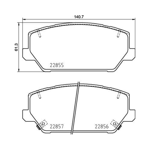 Placute frana Hyundai I30 (Pde Pd Pden) 11.16-, I30 Fastback (Pde Pden) 06.17-, Kona (Os Ose Osi) 06.17-04.23; Kia Optima (Jf) 09.15-, Optima Sportswagon (Jf) 09.16-12.19, Fata, BREMBO