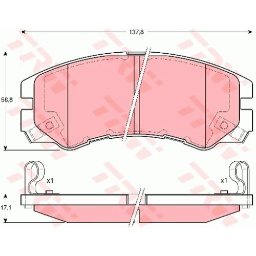 Placute frana TRW GDB3162, Fata