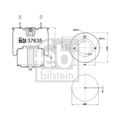 FEBI BILSTEIN Burduf, suspensie pneumatica