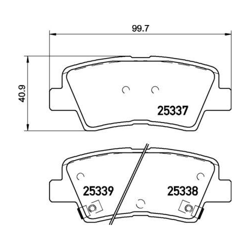 Placute frana Hyundai I30 (Pde, I30 Estate (Pde), I30 Estate Van (Pde), I30 Fastback (Pde, I30 Hatchback Van (Pde), Kona (Os, Kona Box/Suv (Os; Kia Ceed (Cd), Ceed Estate Van (Cd), Ceed Hatchback Van (Cd), Ceed Sportswagon (Cd), Proceed (Cd), Proceed Esta