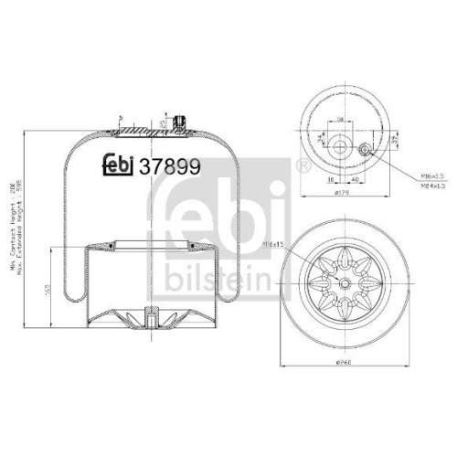 FEBI BILSTEIN Burduf, suspensie pneumatica