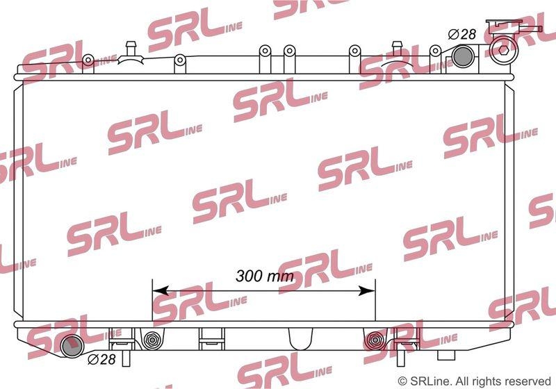 Radiator Nissan Sunny (N14/Y10) 91-95 , motor: 1.4, 1.6, tip Calsonic; diam int/ext - 28/28; 4WD, 647x320x16, SRLine, Aluminiu/ Plastic brazat, 2146066Y00