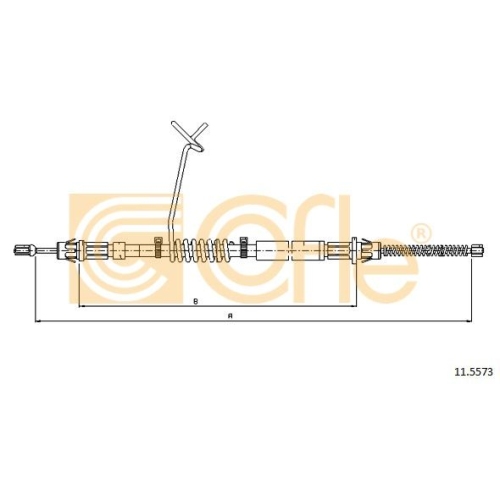 Cablu frana mana Ford Transit (Fd) Cofle 115573, parte montare : stanga, spate