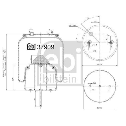 FEBI BILSTEIN Burduf, suspensie pneumatica