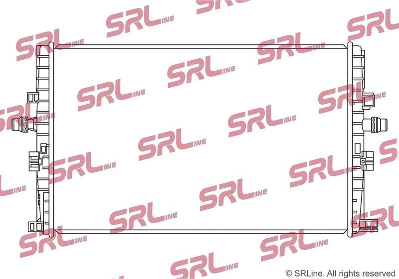 Radiator Tesla Model 3 17-, motor: EV, battery radiator ; intrare/iesire conectare rapida, 594x358x22, SRLine, Aluminiu/ Plastic brazat, 149417500A; 14947500A