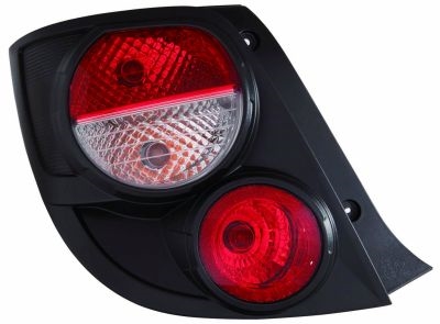 Stop spate lampa Chevrolet Aveo (T300), 05.11- Hatchback, omologare ECE, spate, lampa ceata spate,fara cablaj,negru, 95470359, Stanga