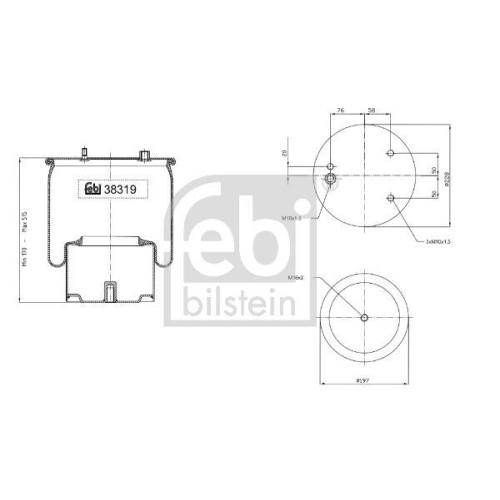 FEBI BILSTEIN Burduf, suspensie pneumatica