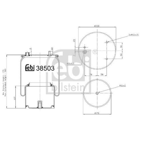 FEBI BILSTEIN Burduf, suspensie pneumatica