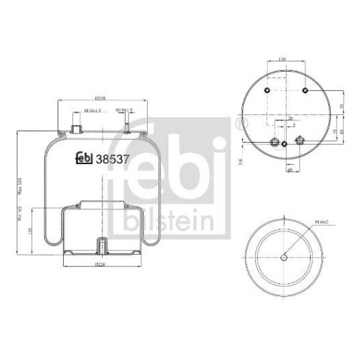 FEBI BILSTEIN Burduf, suspensie pneumatica