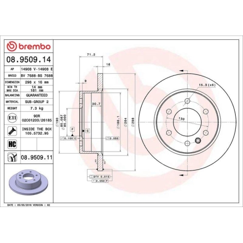 Set disc frana Mercedes Sprinter 3,5-T Box (B906) 06.06-09.20, Sprinter 3,5-T Box (B907 B910) 02.18-, Sprinter 3,5-T Bus (B906) 06.06-09.20, Sprinter 3,5-T (B906) 06.06-12.18, Sprinter 3,5-T (B907 B910) 02.18-, Sprinter 3,5-T Tourer Bus (B907) 02.18-, Spr