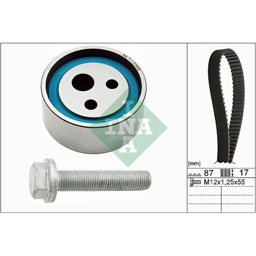 Kit curea distributie Nissan Kubistar (X76), 2003-2009, Renault Clio 1 (B/C57 , 5/357 ), 1990-1998, Kangoo Express (Fc0/1 ), 1997-, Twingo 1 (C06 ), 1993-2012, Motorizare 1.2, INA