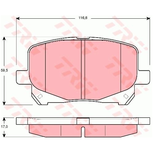 Placute frana TRW GDB3248, Fata