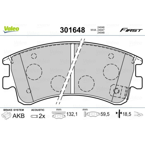 VALEO set placute frana,frana disc FIRST