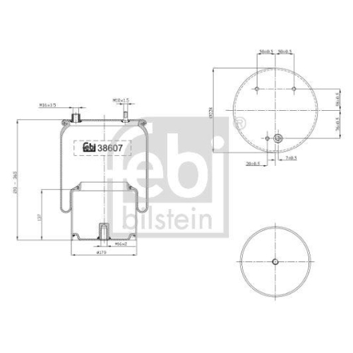 FEBI BILSTEIN Burduf, suspensie pneumatica