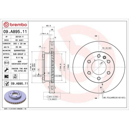 Set disc frana Mercedes Sprinter 3,5-T Box (B907 B910) 02.18-, Sprinter 3,5-T (B907 B910) 02.18-, Sprinter 3,5-T Tourer Bus (B907) 02.18-, Sprinter 3-T Box (B910) 02.18-, Sprinter 3-T (B910 B907) 02.18-, Sprinter 3-T Tourer Bus (B907) 02.18-, Sprinter 4-T