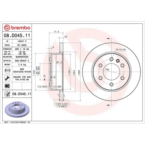 Set disc frana Mercedes Sprinter 3,5-T Box (B907 B910) 02.18-, Sprinter 3,5-T (B907 B910) 02.18-, Sprinter 3,5-T Tourer Bus (B907) 02.18-, Sprinter 3-T Box (B910) 02.18-, Sprinter 3-T (B910 B907) 02.18-, Sprinter 3-T Tourer Bus (B907) 02.18-, Sprinter 4-T