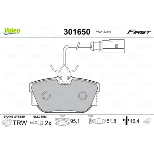 VALEO set placute frana,frana disc FIRST