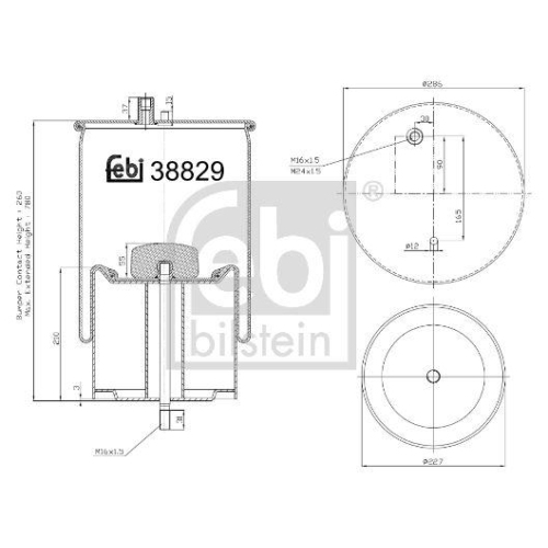 FEBI BILSTEIN Burduf, suspensie pneumatica