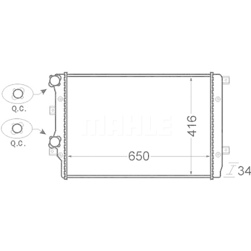 MAHLE Radiator, racire motor BEHR